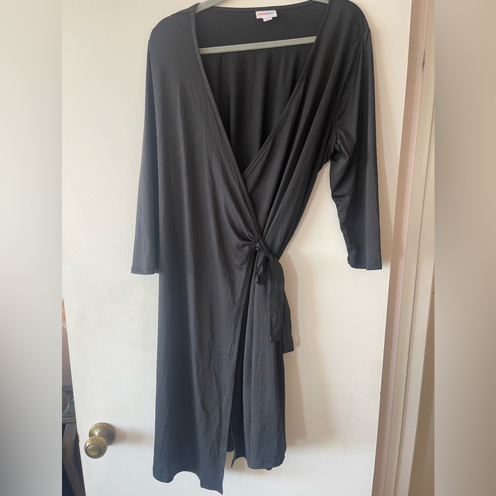 Black wrap dress